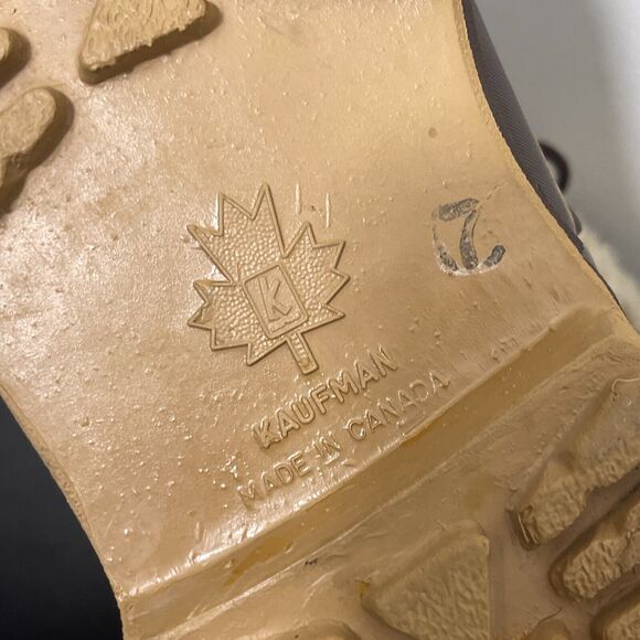 VTG SOREL Made Canada Power Kaufman Caribou Rubber Snow‎ Winter Boots Men Size 7 - Picture 9 of 11